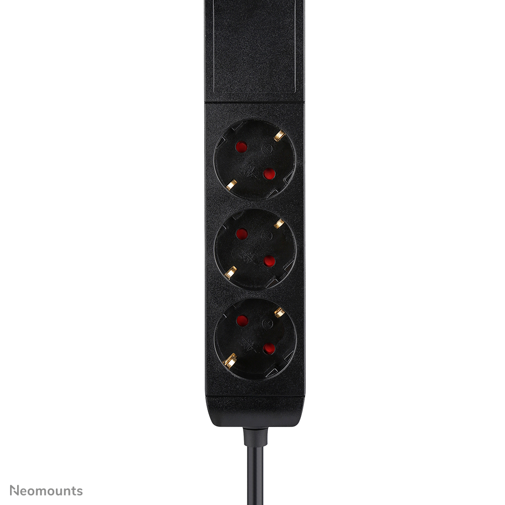 Neomounts DS22-840BL6 Multipresa da tavolo con morsetto e porte USB-C e USB-A - ricarica rapida